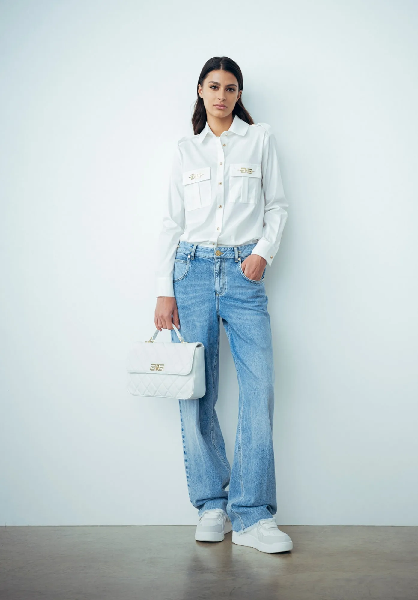 Camicia In Twill Off White - Gaëlle Paris