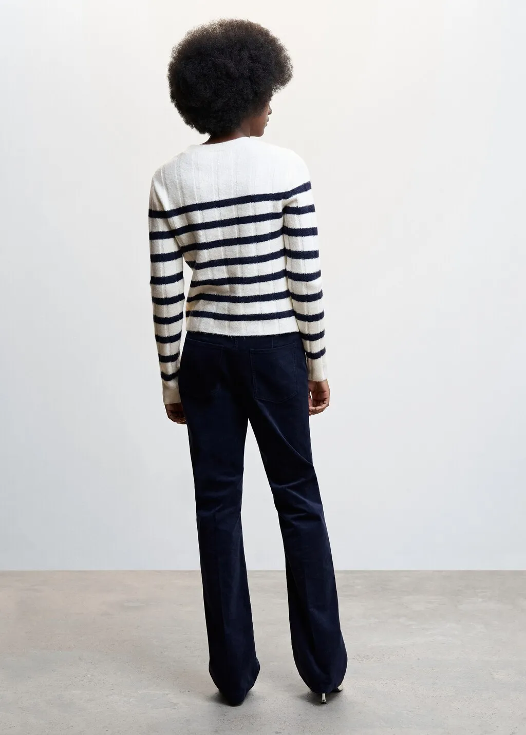 Pullover righe collo stondato